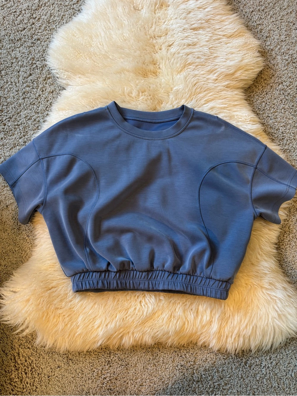 Lululemon Softstreme Cropped Top in Oasis Blue